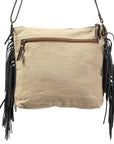 OHLAY KB352 Cross Body Upcycled Wool Upcycled Canvas Hair-On Genuine Leather women bag western handbag purse
