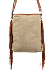 OHLAY MESSENGER Upcycled Wool Upcycled Canvas Hair-on Genuine Leather women bag western handbag purse