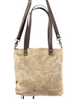 OHLAY KB368 TOTE Upcycled Wool Upcycled Canvas Genuine Leather women bag western handbag purse