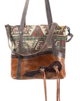 OHLAY KB368 TOTE Upcycled Wool Upcycled Canvas Genuine Leather women bag western handbag purse
