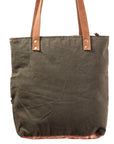 OHLAY KB376 TOTE Hand Tooled Upcycled Wool Upcycled Canvas Hair-on Genuine Leather women bag western handbag purse