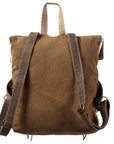 OHLAY KB377 Backpack Upcycled Canvas Genuine Leather women bag western handbag purse