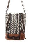 OHLAY KB380 TOTE Upcycled Wool Upcycled Canvas Genuine Leather women bag western handbag purse