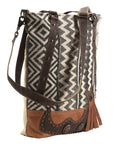 OHLAY KB380 TOTE Upcycled Wool Upcycled Canvas Genuine Leather women bag western handbag purse