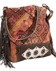 OHLAY MESSENGER Upcycled Wool Upcycled Canvas Hair-on Genuine Leather women bag western handbag purse