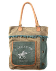 OHLAY KB410 TOTE Upcycled Canvas Genuine Leather women bag western handbag purse