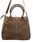 OHLAY KB417 TOTE Upcycled Wool Upcycled Canvas Genuine Leather women bag western handbag purse
