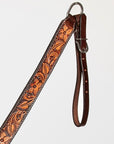 HILASON Western American Leather Horse Headstall & Breast Collar Floral Carved Tack Set Dark Brown