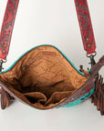 American Darling Signature Crossbody Hand Tooled Saddle Blanket Genuine Leather Women Bag Western Handbag Purse