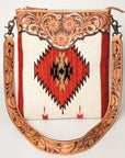 American Darling Hand Tooled Saddle Blanket Genuine Leather Women Bag Western Handbag Purse