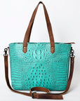 American Darling Crocodile Embossed Genuine Leather Women Bag Western Handbag Purse