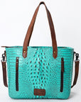American Darling Crocodile Embossed Genuine Leather Women Bag Western Handbag Purse
