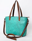 American Darling Crocodile Embossed Genuine Leather Women Bag Western Handbag Purse