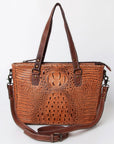 American Darling Crocodile Embossed Genuine Leather Women Bag Western Handbag Purse