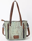 American Darling Tote Crocodile Embossed Genuine Leather Women Bag Western Handbag Purse