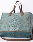 American Darling Crocodile Embossed Genuine Leather Women Bag Western Handbag Purse