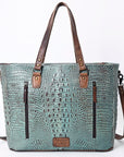 American Darling Crocodile Embossed Genuine Leather Women Bag Western Handbag Purse
