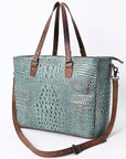 American Darling Crocodile Embossed Genuine Leather Women Bag Western Handbag Purse