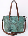ADBG964 American Darling Crocodile Embossed Genuine Leather Women Bag Western Handbag Purse