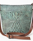 American Darling Crossbody Crocodile Embossed Genuine Leather Women Bag Western Handbag Purse