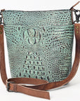 American Darling Crossbody Crocodile Embossed Genuine Leather Women Bag Western Handbag Purse