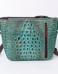 American Darling Crocodile Embossed Genuine Leather Women Bag Western Handbag Purse