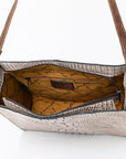 American Darling Crocodile Embossed Genuine Leather Women Bag Western Handbag Purse