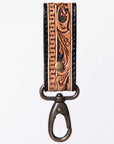 American Darling ADKR210A Hand Tooled Carved Genuine Leather Keyring