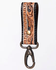 American Darling ADKR210A Hand Tooled Carved Genuine Leather Keyring