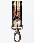 American Darling ADKR210B Hand Tooled Carved Genuine Leather Keyring