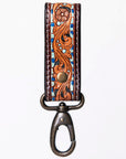 American Darling ADKR210C Hand Tooled Carved Genuine Leather Keyring