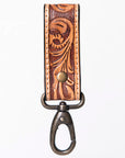 American Darling ADKR210D Hand Tooled Carved Genuine Leather Keyring