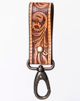 American Darling ADKR210D Hand Tooled Carved Genuine Leather Keyring