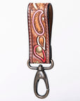 American Darling ADKR210F Hand Tooled Carved Genuine Leather Keyring