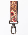 American Darling ADKR210G Hand Tooled Carved Genuine Leather Keyring