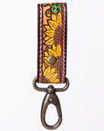 American Darling ADKR210I Hand Tooled Carved Genuine Leather Keyring