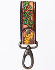 American Darling ADKR210I Hand Tooled Carved Genuine Leather Keyring
