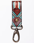 American Darling ADKR210N Hand Tooled Carved Genuine Leather Keyring