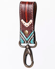 American Darling ADKR210N Hand Tooled Carved Genuine Leather Keyring