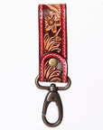 American Darling ADKR210O Hand Tooled Carved Genuine Leather Keyring