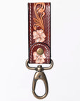 American Darling ADKR210R Hand Tooled Carved Genuine Leather Keyring