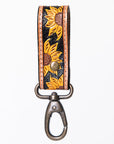 American Darling ADKR210T Hand Tooled Carved Genuine Leather Keyring