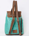 American Darling Crocodile Embossed Genuine Leather Women Bag Western Handbag Purse
