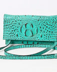American Darling Crocodile Embossed Genuine Leather Women Bag Western Handbag Purse