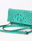 American Darling Crocodile Embossed Genuine Leather Women Bag Western Handbag Purse
