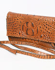 American Darling Crocodile Embossed Genuine Leather Women Bag Western Handbag Purse