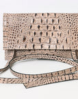 American Darling Crocodile Embossed Genuine Leather Women Bag Western Handbag Purse