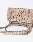American Darling Crocodile Embossed Genuine Leather Women Bag Western Handbag Purse