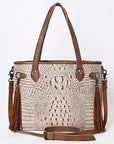 American Darling Crocodile Embossed Genuine Leather Women Bag Western Handbag Purse