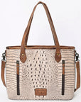 American Darling Crocodile Embossed Genuine Leather Women Bag Western Handbag Purse